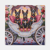 Aimant Belgian Malinois Dog Valentine's Day (Devant)