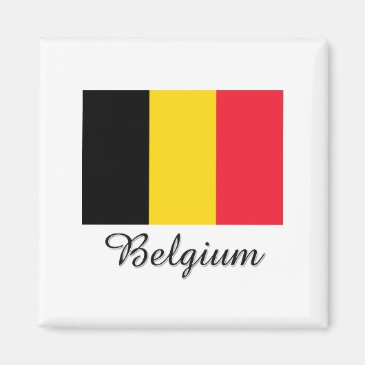 Aimant Belgique - Conception du drapeau (Devant)