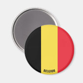 Aimant Belgique Drapeau charmant patriotique (Recto/Verso)