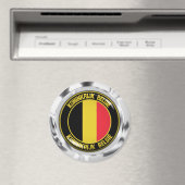 Aimant Belgium Round Emblem (In Situ (Lave-vaisselle))