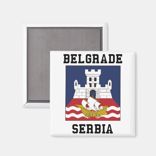 Aimant Belgrade, Serbie (Recto/Verso)