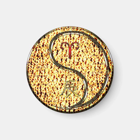 Aimant Béliers et dragon de feu (Devant)