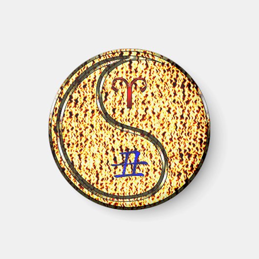 Aimant Béliers et sapins (Devant)