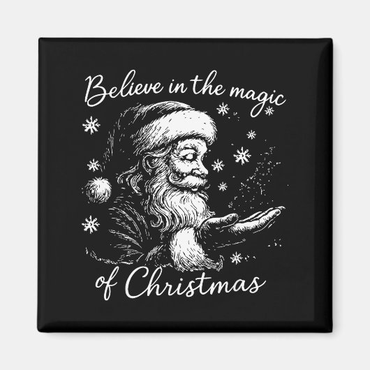 Aimant Believe In The Magic Of Christmas, Funny Christmas (Devant)