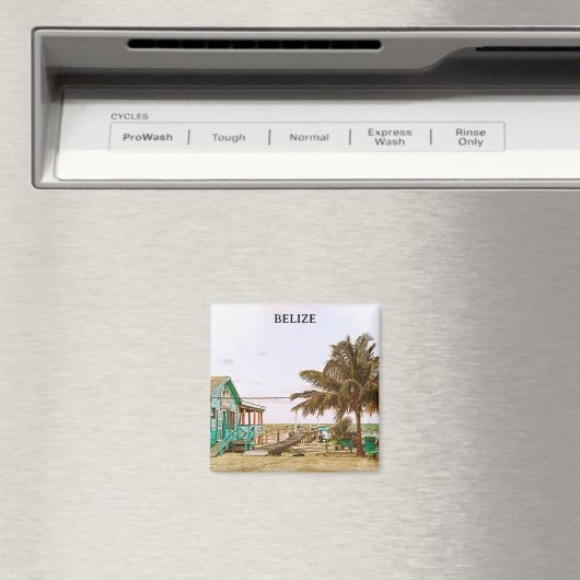 Aimant Belize Caribbean Beach Scenery (In Situ (Lave-vaisselle))