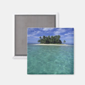 Aimant Belize, récif barrière, île ou cayon sans nom. (Recto/Verso)