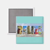 Aimant Belize Tropical Beach Blue Ocean Travel Photos (Recto/Verso)