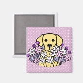 Aimant Belle Âme Jaune Labrador Illustration (Recto/Verso)