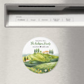 Aimant Belle aquarelle Illustration de la Toscane Italie (In Situ (Lave-vaisselle))