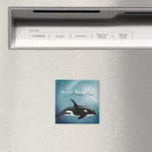 Aimant Belle Aquarelle Tueuse Baleine, Orcinus Orca (In Situ (Lave-vaisselle))