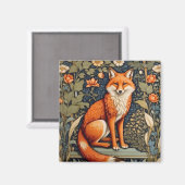 Aimant Belle assise Red Fox William Morris Inspiré (Recto/Verso)