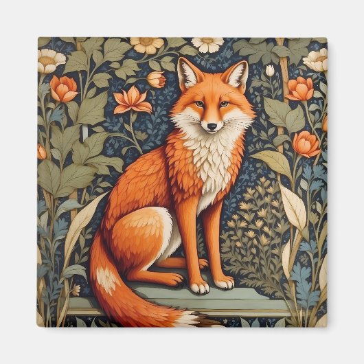 Aimant Belle assise Red Fox William Morris Inspiré (Devant)
