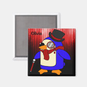 Aimant Belle bande dessinée en rouge et noir (Recto/Verso)