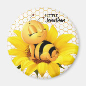 Aimant Belle Bee Sunflower moderne (Devant)