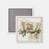 Aimant Belle collage de nativité vacances personnalisées (Recto/Verso)