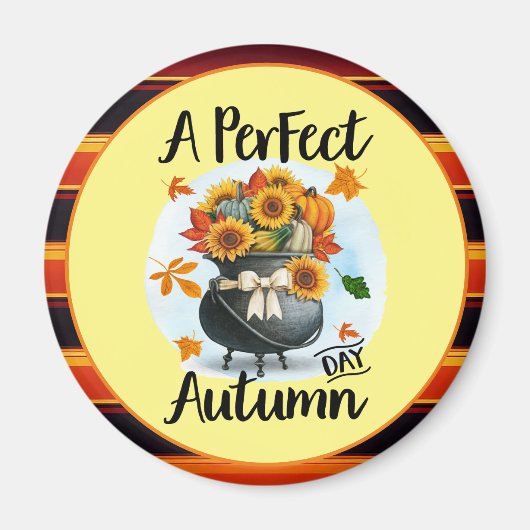Aimant Belle collection d'automne moderne Thanksgiving (Devant)