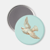 Aimant belle colombe blanche (Recto/Verso)