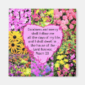 AIMANT BELLE CONCEPTION FLORALE PSALM 23 (Devant)