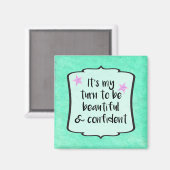 Aimant Belle confiance Boost Affirmation Citation Art (Recto/Verso)
