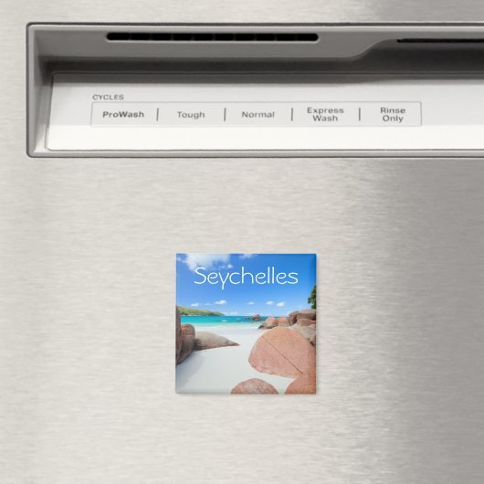 Aimant Belle côte rocheuse aux Seychelles (In Situ (Lave-vaisselle))