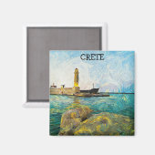 Aimant Belle Crète Grèce Paint à l'huile (Recto/Verso)