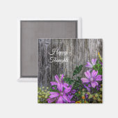 Aimant Belle Elégante Fleurs Sauvages Colorées (Recto/Verso)