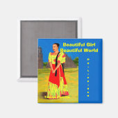 Aimant Belle fille dans un monde magnifique, Philippines (Recto/Verso)