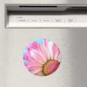 Aimant Belle Fleur rose Gros plan Photo (In Situ (Lave-vaisselle))