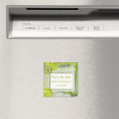 Aimant Belle Florale Jaune enregistrer la date (In Situ (Lave-vaisselle))