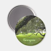 Aimant Belle Géorgie chêne et pelouse verte (Recto/Verso)