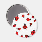 Aimant Belle image clipart de coccinelle colorée (Recto/Verso)