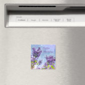 Aimant Belle Lilac Joyeux Anniversaire (In Situ (Lave-vaisselle))