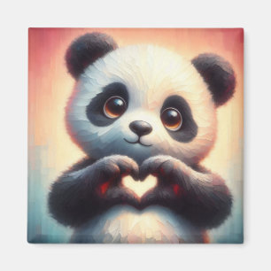 Aimant Belle Love Heart Panda