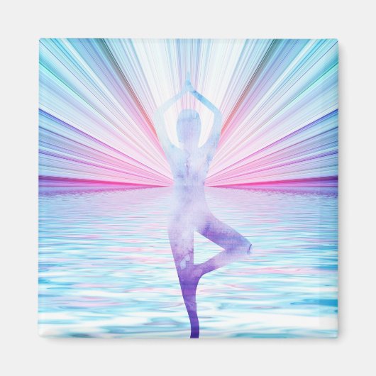 Aimant Belle méditation Zen Yoga arbre de vie (Devant)