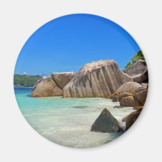 Aimant Belle Mer Tropicale avec Côte Rocheuse Couverte (Devant)