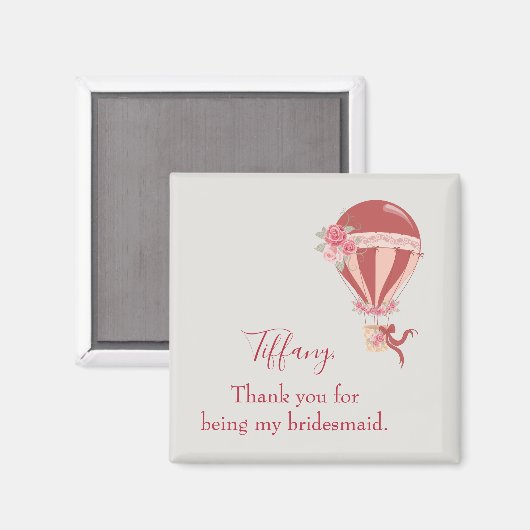 Aimant Belle montgolfière merci (Recto/Verso)