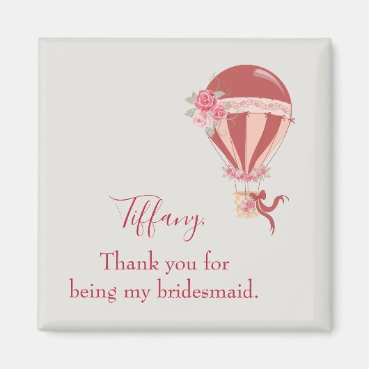 Aimant Belle montgolfière merci (Devant)