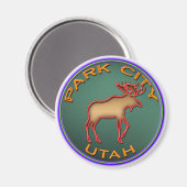 Aimant Belle Moose Medallion Park City Souvenir (Recto/Verso)