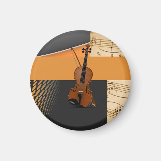 Aimant Belle musique abstraite violon design (Devant)