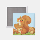 Aimant Belle noix d'écureuil adorable (Recto/Verso)