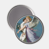Aimant Belle peinture d'ange gardien (Recto/Verso)