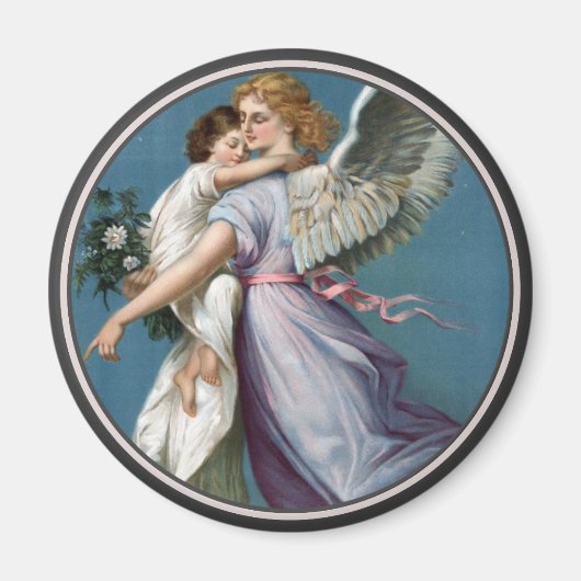 Aimant Belle peinture d'ange gardien (Devant)