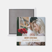 Aimant Belle photo de couple commémorative cadeaux de Noë (Recto/Verso)