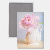 Aimant Belle Pivoine Rose Rustique (Recto/Verso)