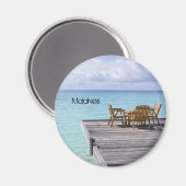 Aimant Belle plage aux Maldives (Recto/Verso)