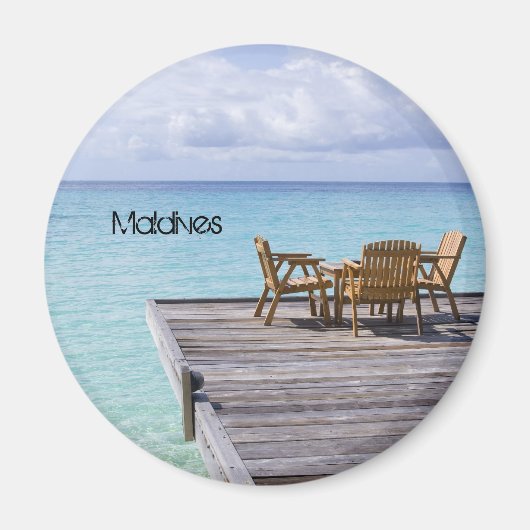 Aimant Belle plage aux Maldives (Devant)