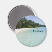 Aimant Belle plage aux Maldives (Recto/Verso)
