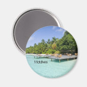 Aimant Belle plage aux Maldives (Recto/Verso)