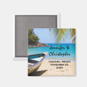 Aimant Belle plage tropicale avec un Mariage en bateau (Recto/Verso)