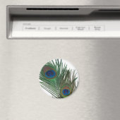 Aimant Belle plume de paon blanc (In Situ (Lave-vaisselle))